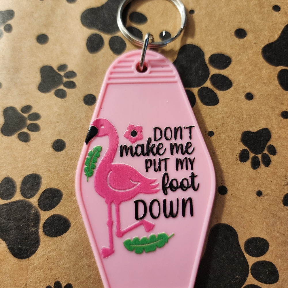 Pink Flamingo Keychain - Picture 2 of 3